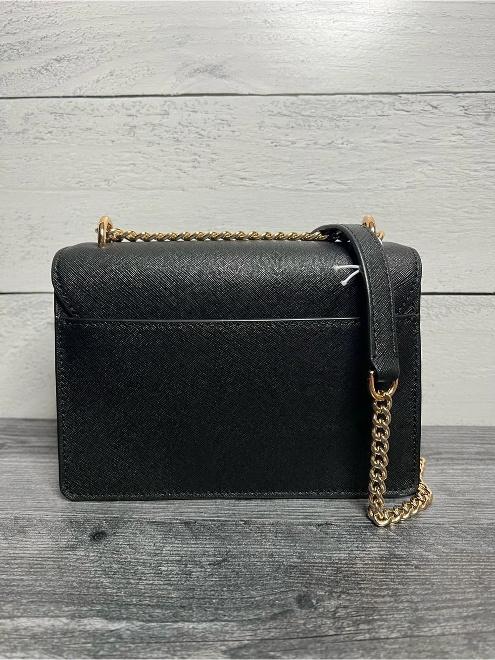 Tory Burch Black Saffiano Leather Chain Crossbody - Picture 2 of 8